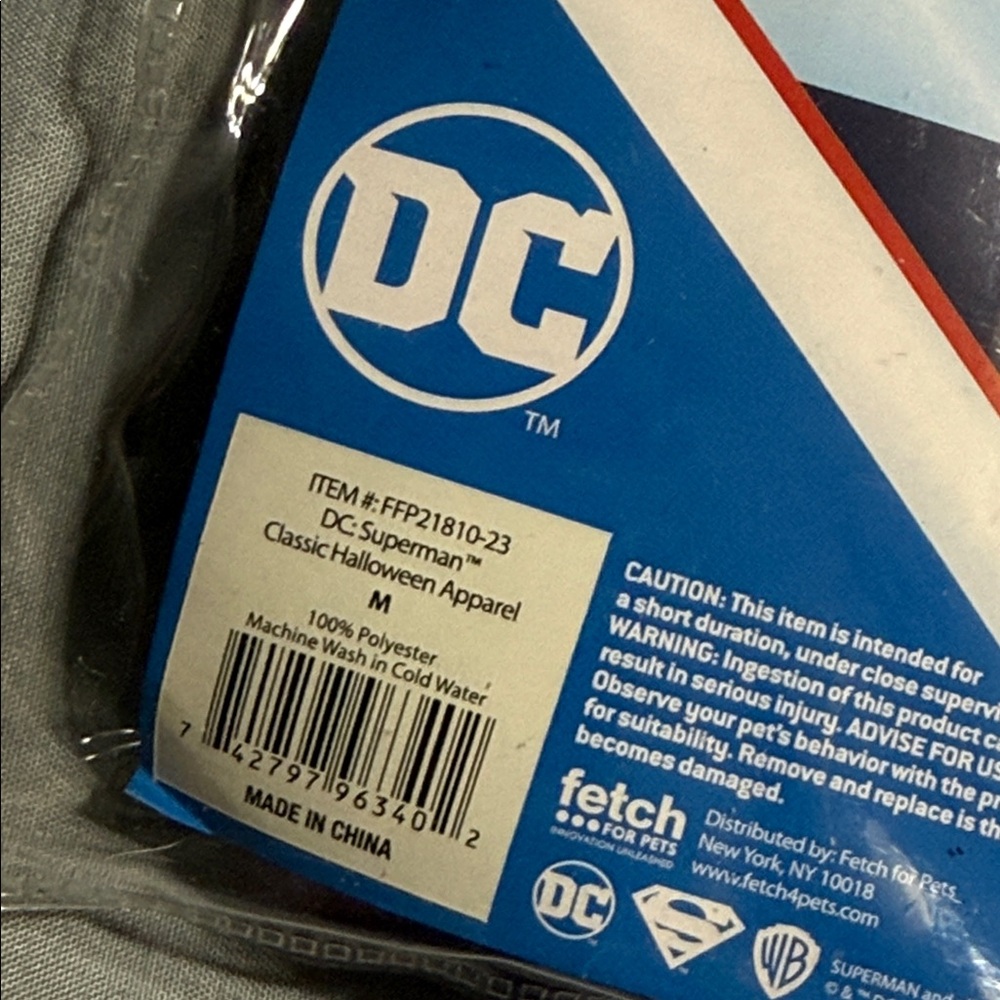 Adidas Superman Pet Costume - Blue and Red - Picture 2 of 5